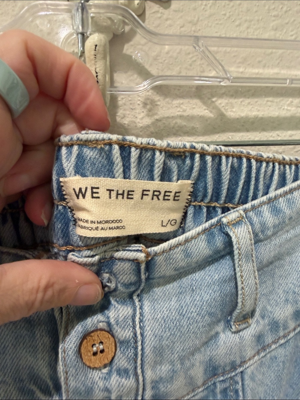 NWT Free People We The Free Blossom Pull-On Jeans - light sunny day sky blue - L - Picture 5 of 8